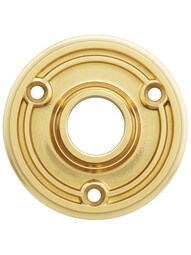 Solid-Brass Doorknob Rosette - 2 1/4 inch Diameter.