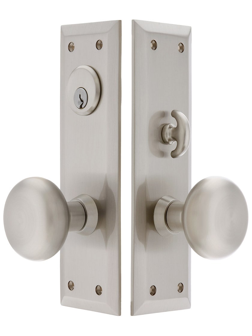 Alternate View 4 of Pair of Round Brass Door Knobs.