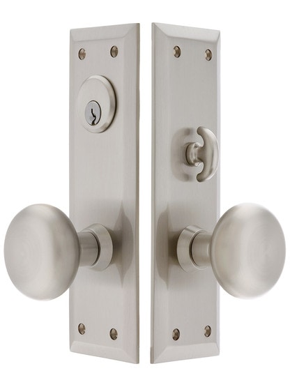 Alternate View 4 of Pair of Round Brass Door Knobs.