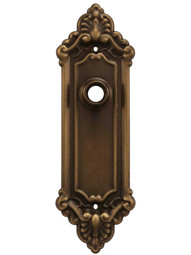 Stamped Brass French-Baroque Back Plate in Antique-by-Hand