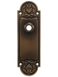 Regency Style Stamped-Brass Back Plate in Antique-by-Hand