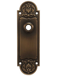 Regency Style Stamped-Brass Back Plate in Antique-by-Hand.
