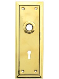 Granby Stamped Brass Back Plate with Keyhole