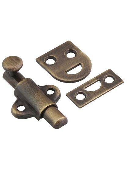 2 inch Light-Duty Surface Bolt in Antique-by-Hand.