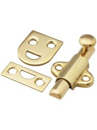 2" Light-Duty Surface Bolt in Solid Brass