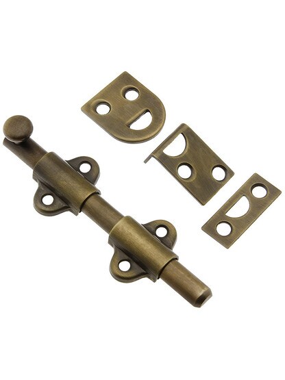 4 inch Light Duty Surface Bolt in Antique-By-Hand Finish
