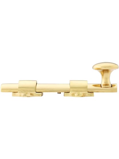 Alternate View of 4 inch Light Duty Surface Bolt In Solid Brass.