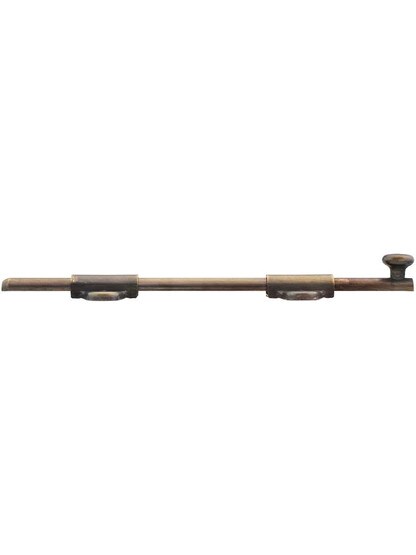 Alternate View of 6 inch Light Duty Surface Bolt In Antique-By-Hand Finish