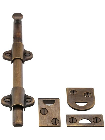 Alternate View 2 of 6 inch Light Duty Surface Bolt In Antique-By-Hand Finish