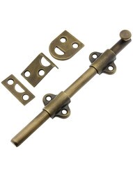 6" Light Duty Surface Bolt In Antique-By-Hand Finish