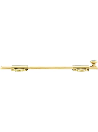 Alternate View of 6 inch Light Duty Surface Bolt In Solid Brass.