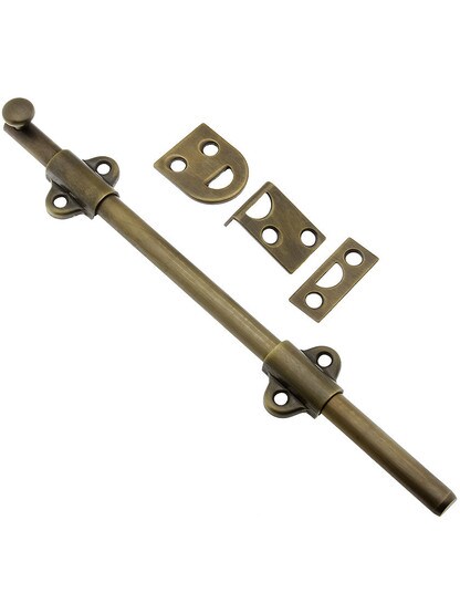 8 inch Light Duty Surface Bolt In Antique-By-Hand Finish