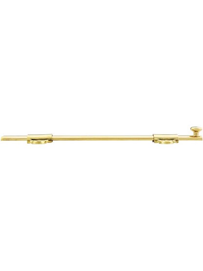 Alternate View of 8 inch Light Duty Surface Bolt In Solid Brass.