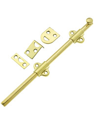 8 inch Light Duty Surface Bolt In Solid Brass.