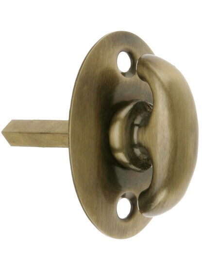 Solid Brass Thumb Turn in Antique-By-Hand Finish.