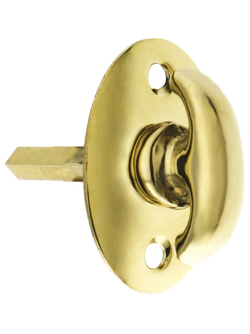 Antique Solid BRASS Mortise Lock THUMB  Safety Knob Twist Latch 