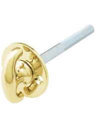 Solid-Brass Closet Spindle with Thumbturn and Rosette