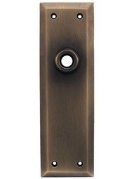 Large Forged-Brass New York Door Plate in Antique-by-Hand