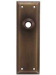 Stamped-Brass New York Door Plate in Antique-by-Hand