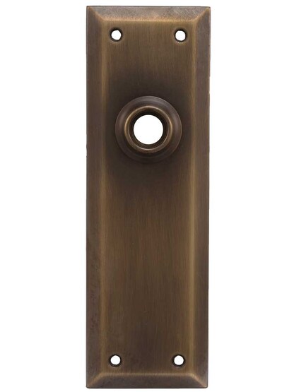Stamped-Brass New York Door Plate in Antique-by-Hand.