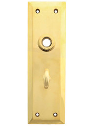 Forged Brass New York Privacy Back Plate with Thumb Turn