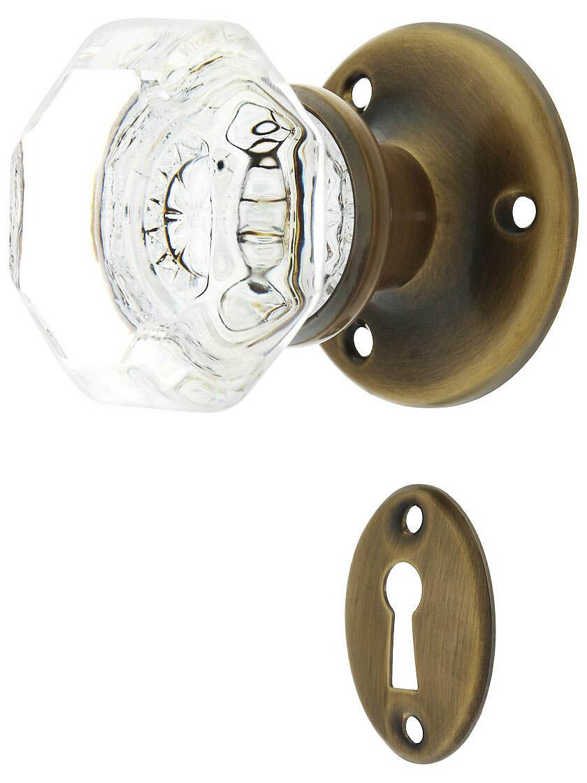 Home & Living Doors & Locks Mortise Lock with Glass Knobs Right Swing Antique Lock set Fancy