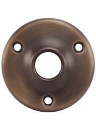 2 1/4 inch Pressed-Brass Rosette with 5/8 inch Collar in Antique-by-Hand.