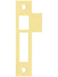 4 3/8-Inch Solid Brass Mortise Lock Strike Plate.