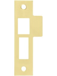 3 7/8-Inch Solid Brass Mortise Lock Strike Plate.