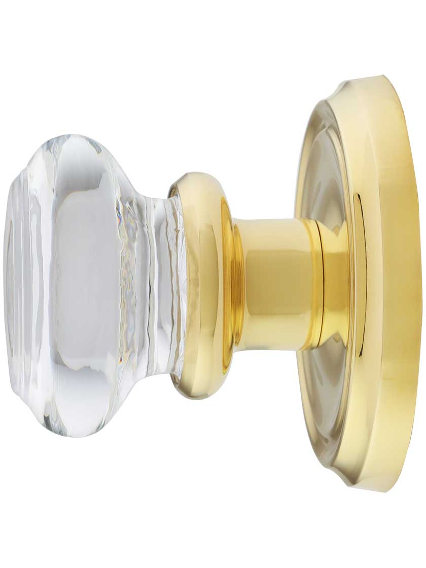 Traditional Rosette Set With Round Glass Door Knobs House of Antique