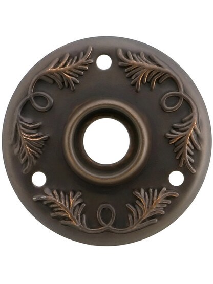2 1/4 inch Lorraine Pattern Rosette In Oil-Rubbed Bronze.