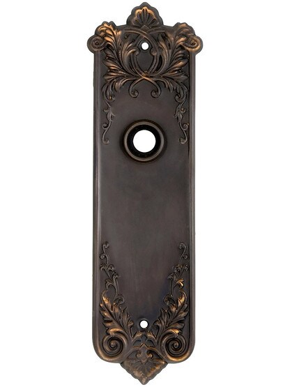 Lorraine Pattern Back Plate Without Keyhole in Oil-Rubbed Bronze.