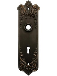 Lorraine Pattern Back Plate With Keyhole in Oil-Rubbed Bronze.