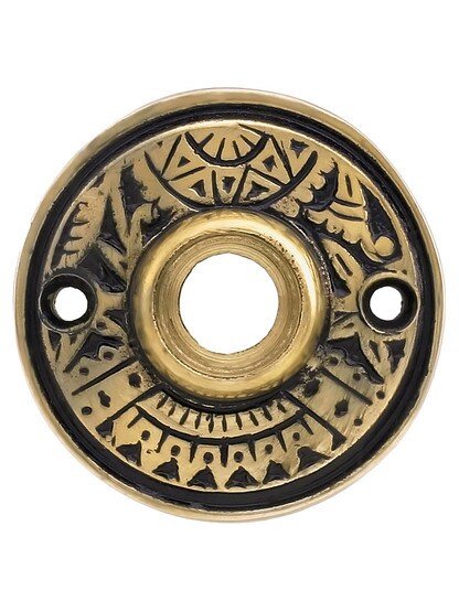 2 inch Oriental Pattern Rosette In Solid Cast Bronze.