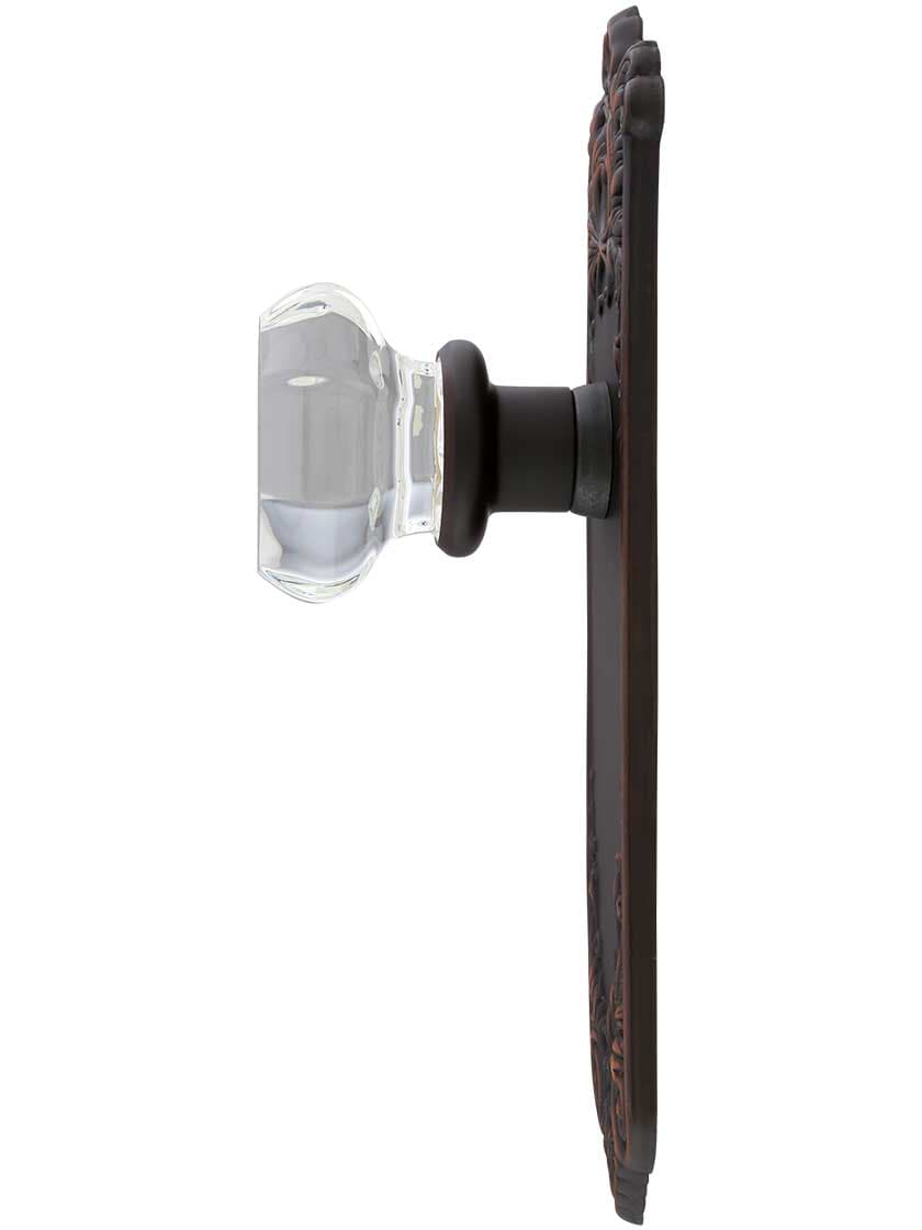 Alternate View 2 of Lorraine Door Set With Octagonal-Glass Knobs in Oil-Rubbed Bronze.