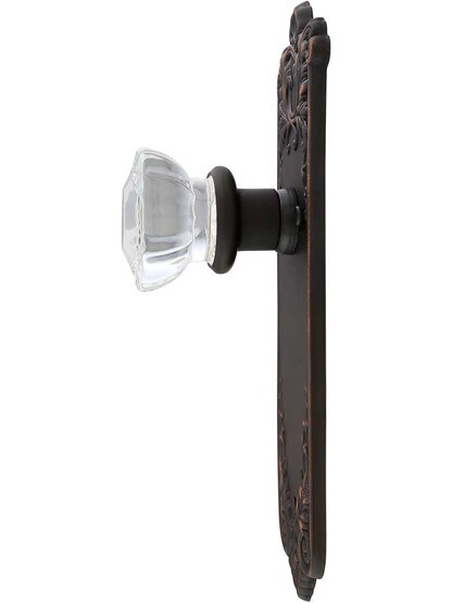 Alternate View 2 of Lorraine Door Set With Fluted-Glass Knobs in Oil-Rubbed Bronze.