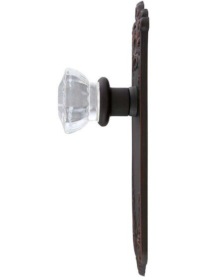 Alternate View 2 of Lorraine Door Set With Fluted Glass Knobs in Oil-Rubbed Bronze.