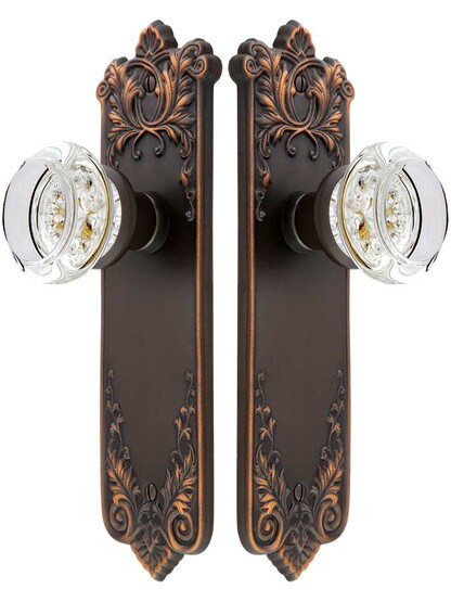 Alternate View of Lorraine Door Set With Round-Glass Knobs in Oil-Rubbed Bronze.