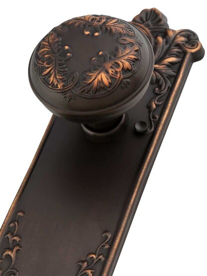 Alternate View 3 of Lorraine Door Set With Matching Knobs in Oil-Rubbed Bronze.