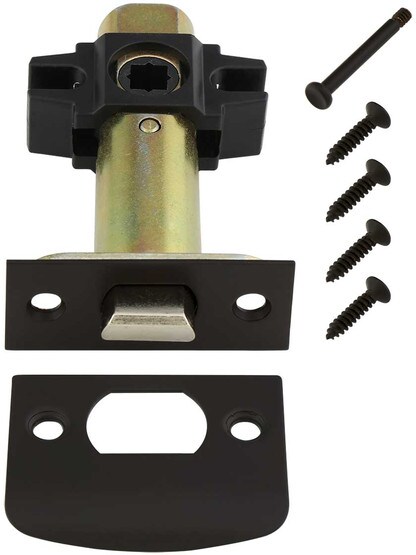 Alternate View 4 of Lorraine Door Set With Matching Knobs in Oil-Rubbed Bronze.