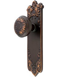 Lorraine Door Set With Matching Knobs in Oil-Rubbed Bronze.