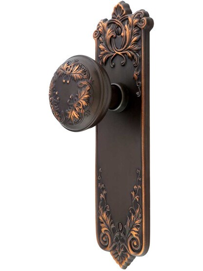 Lorraine Door Set With Matching Knobs in Oil-Rubbed Bronze.