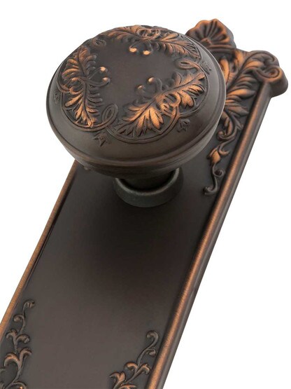 Alternate View 3 of Lorraine Door Set With Matching Knobs in Oil-Rubbed Bronze.