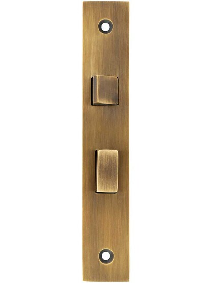 Alternate View 2 of Mortise Lock with Solid Brass Faceplate in Antique-by-Hand.