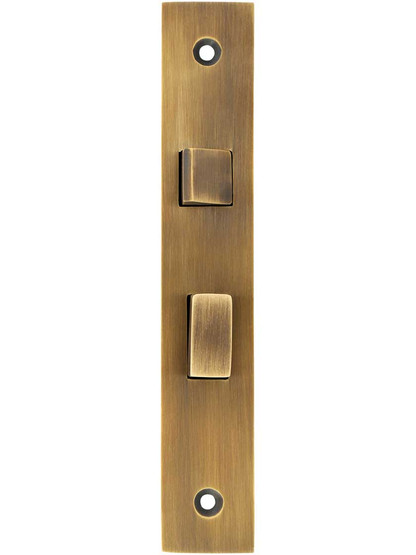 Alternate View 2 of Mortise Lock with Solid Brass Faceplate in Antique-by-Hand.