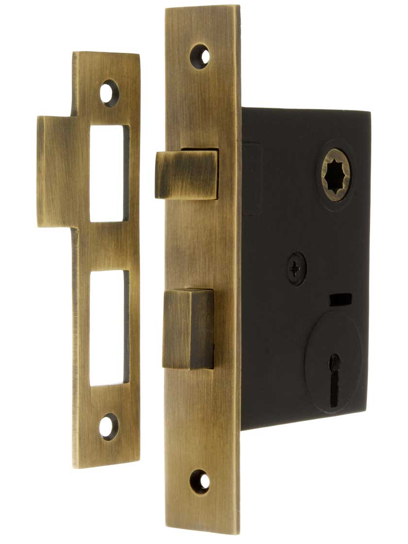 Tongue Lock - Antique Brass