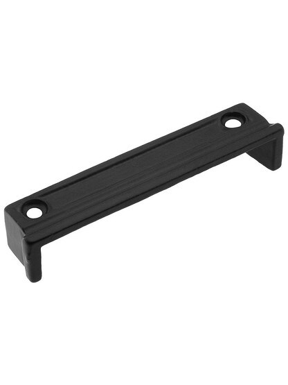 3 1/4 inch Cast Iron Rim Lock Keeper With Black Enamel Finish