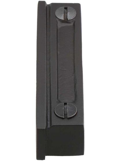 Alternate View 2 of 3 1/4 inch Cast Iron Rim Lock Keeper With Black Enamel Finish