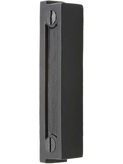 Alternate View of 4 1/4 inch Cast Iron Rim Lock Keeper With Black Enamel Finish