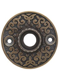 2" Cast Brass Decorative Victorian Rosette in Antique-By-Hand
